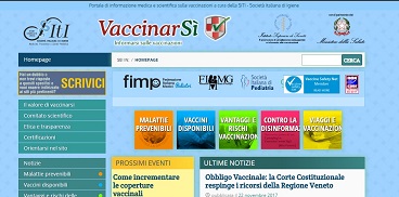 Home page sito vaccinarsi.org